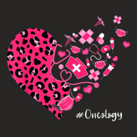 Leopard Heart Stethoscope Oncology Nurse Valentines Day Ladies Fitted T-shirt | Artistshot