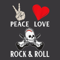 Peace Love Rock & Roll Music Instrument Rock & Roll Singer Ladies Curvy T-shirt | Artistshot