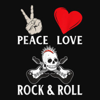 Peace Love Rock & Roll Music Instrument Rock & Roll Singer Crop Top | Artistshot