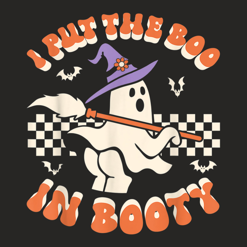 I Put The Boo In Booty Halloween Girl Ghost Funny Ladies Fitted T-Shirt by Fashonus | Artistshot