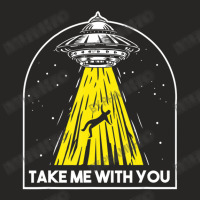 Take Me To You Abducted Ufo Aliens Spaceship External Ladies Fitted T-shirt | Artistshot