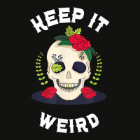 Keep It Weird – Halloween Creepy Skull Spooky Calavera T Shirt Scorecard Crop Tee | Artistshot