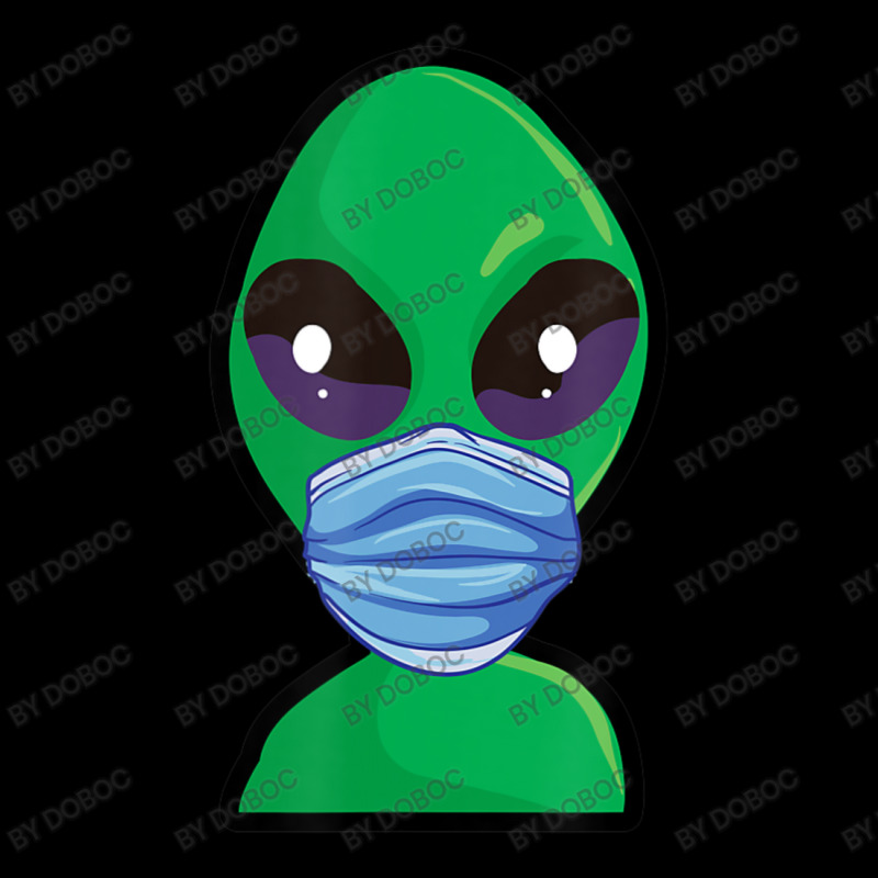 Alien Wearing Face Mask Women's V-Neck T-Shirt by doboc | Artistshot