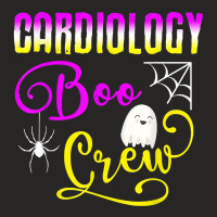 Cardiology Boo Crew Spider Ghost Halloween Halloween Ladies Fitted T-shirt | Artistshot