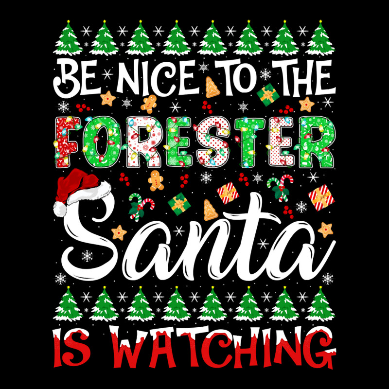 Be Nice To The Forester Santa Is Watching Forester Christmas Pullover V-Neck Tee by cm-arts | Artistshot