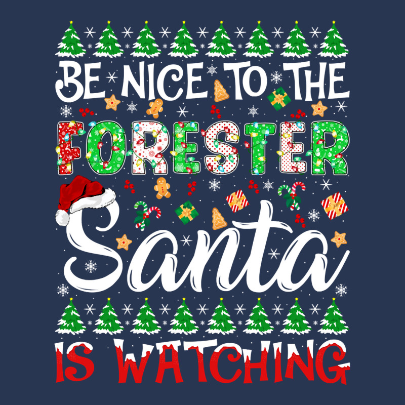 Be Nice To The Forester Santa Is Watching Forester Christmas Pullover Men Denim Jacket by cm-arts | Artistshot