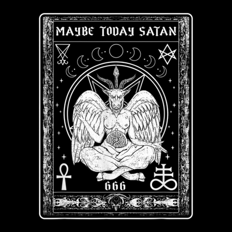 Maybe Today Satan I Satanic Tarot Verses Adjustable Cap by Outpost | Artistshot