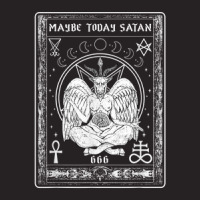 Maybe Today Satan I Satanic Tarot Verses Vintage Cap | Artistshot