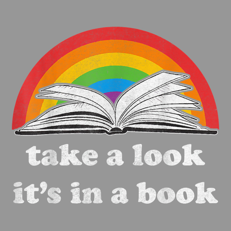 Take A Look It's In A Book Reading Vintage Retro Rainbow T Shirt Women's V-Neck T-Shirt by cm-arts | Artistshot