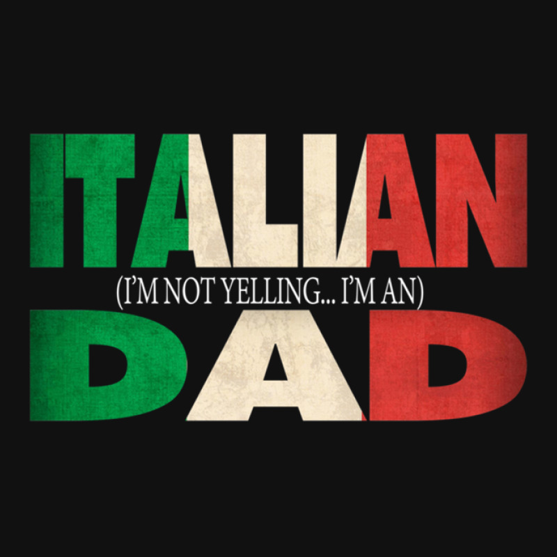 Funny Italian Dad Gift Not Yelling Italian Flag Oval Patch By