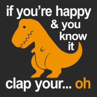 T-rex Clap Your Hands Printed Hat | Artistshot