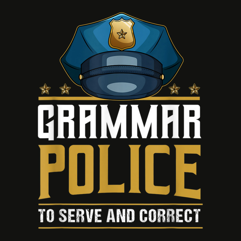 Grammar Police To Serve And Correct For Grammar And Punction Scorecard Crop Tee by Queens | Artistshot