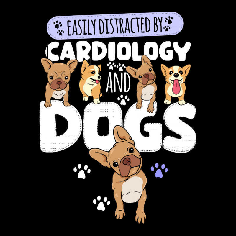 Cardiology Easily Distracted By Cardiology And Dogs Cropped Hoodie by troglemother | Artistshot