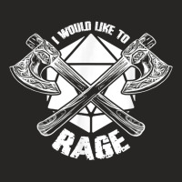 I Would Like To Rage D20 Barbarian Funny Tabletop Rpg Gamers Ladies Fitted T-shirt | Artistshot