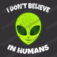 Green Alien I Don't Believe In Humans Vintage Hoodie And Short Set | Artistshot