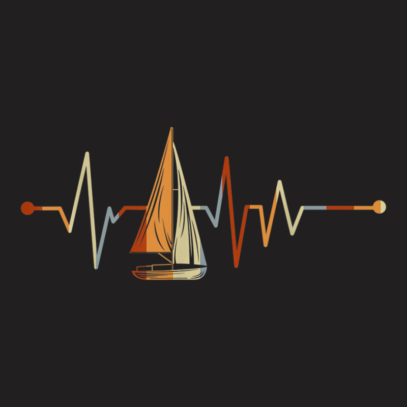 Sea Captain Gift Sail Boat Heartbeat Boat Sailing T-shirt | Artistshot