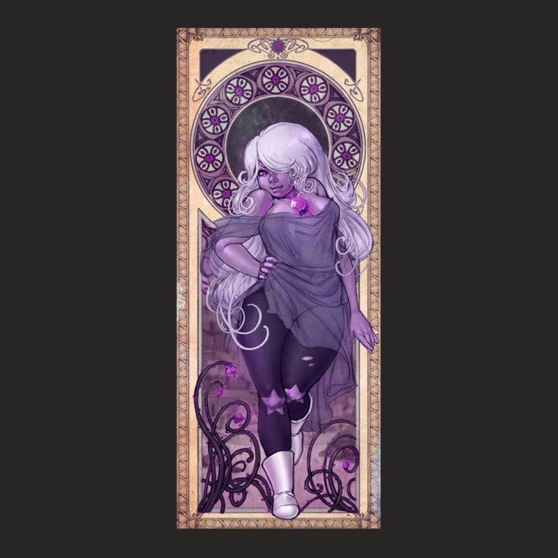 Amethyst Mucha 1 Ladies Fitted T-Shirt by ErikaCharles | Artistshot