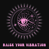 Raise Your Vibration Pink Manifestation Moon And Eye New Age T Shirt Crop Top | Artistshot