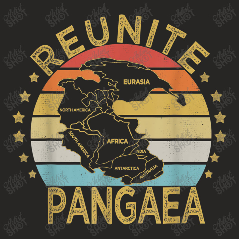 Funny Reunite Pangaea Retro Vintage Geologists Ladies Fitted T-Shirt by MechelleMilliken | Artistshot