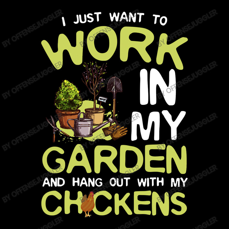 Chicken Cock I Just Want To Work In My Garden And Hang Out Chicken Quo Adjustable Cap by offensejuggler | Artistshot