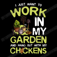 Chicken Cock I Just Want To Work In My Garden And Hang Out Chicken Quo Cropped Hoodie | Artistshot