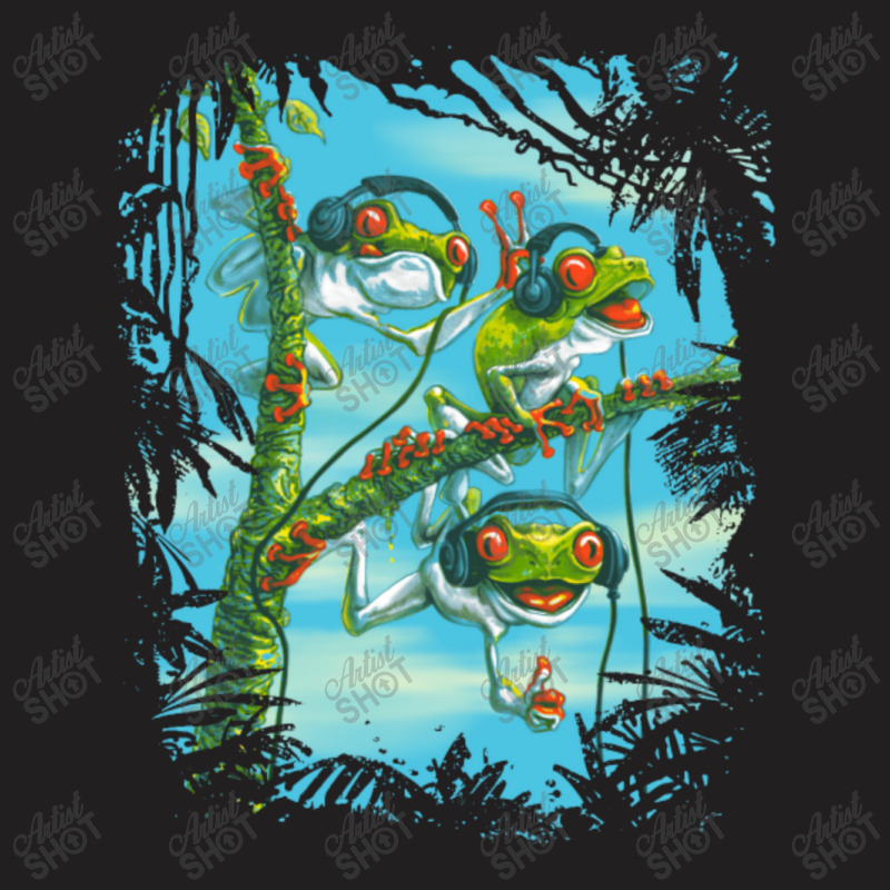 Tree Frog Trio Chillin' T-shirt | Artistshot