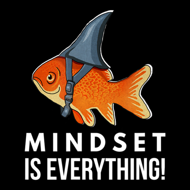 Mindset Motivational Quote Cute Goldfish Shark Fish Long Sleeve Shirts by cm-arts | Artistshot