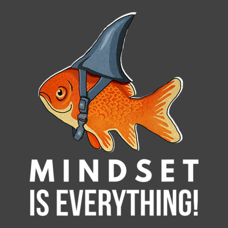 Mindset Motivational Quote Cute Goldfish Shark Fish Vintage T-Shirt by cm-arts | Artistshot