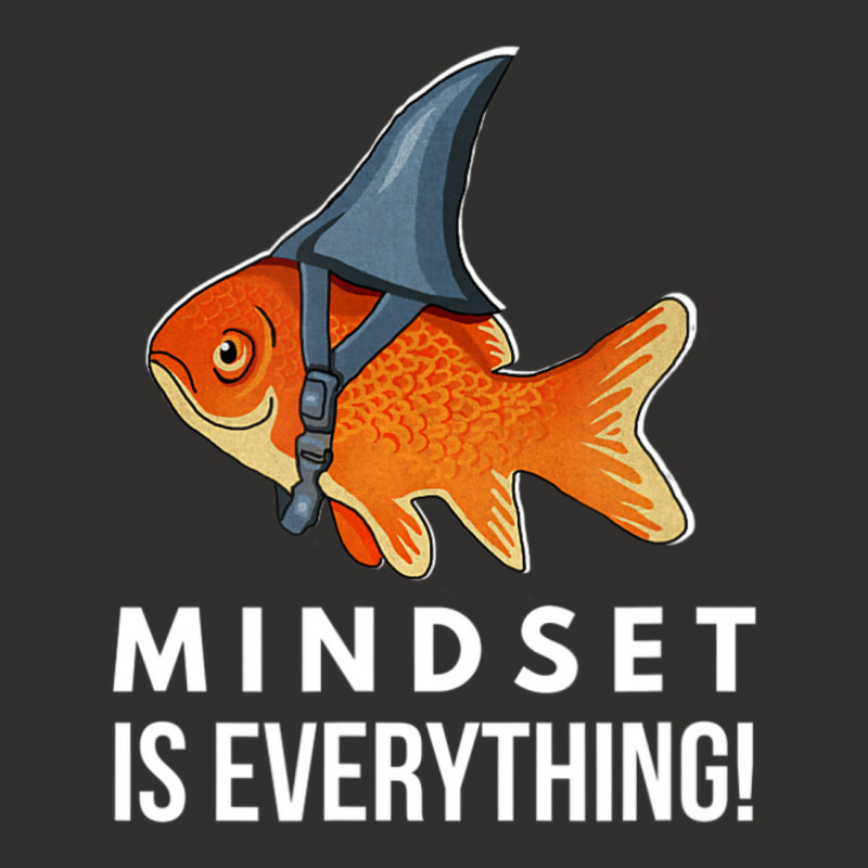 Mindset Motivational Quote Cute Goldfish Shark Fish Champion Hoodie by cm-arts | Artistshot