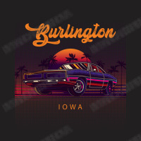 Burlington Iowa Retro Vintage 80s 90s Muscle Cars Retrowave Aesthetic T-shirt | Artistshot