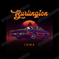 Burlington Iowa Retro Vintage 80s 90s Muscle Cars Retrowave Aesthetic V-neck Tee | Artistshot