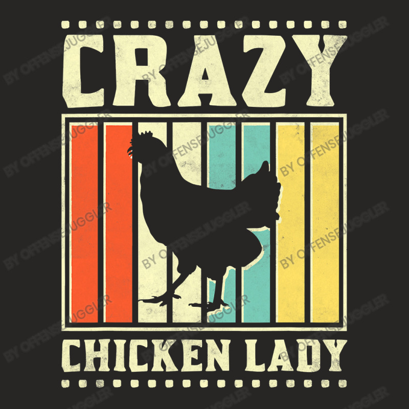 Chicken Cock Crazy Chicken Lady 150 Hen Chick Ladies Fitted T-Shirt by offensejuggler | Artistshot