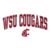 Womens Washington State Cougars Womens Arch Over Heather Gray V Neck T Crewneck Sweatshirt | Artistshot