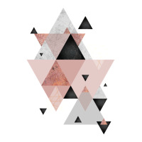 Geometric Compilation In Rose Gold And Blush Pink Sticker | Artistshot