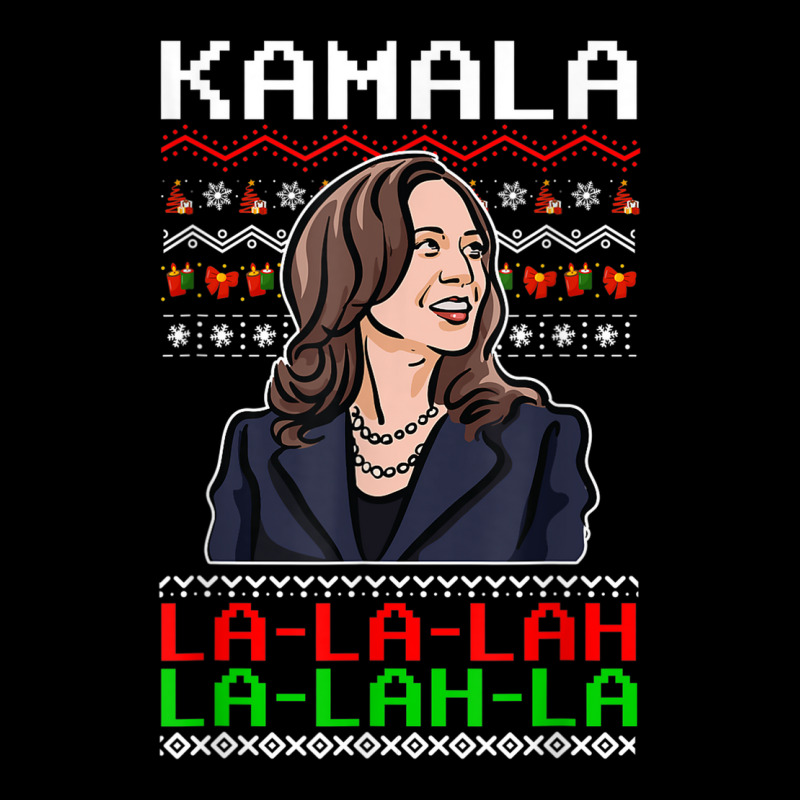 Santa Kamala Ugly Christmas Sweater Meme Kamalalala V-neck Tee | Artistshot