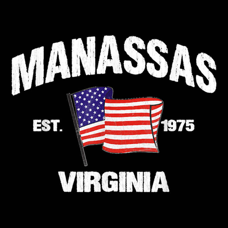 Manassas Virginia Va Usa Stars & Stripes Vintage Style Cropped Sweater by kevinnichols | Artistshot