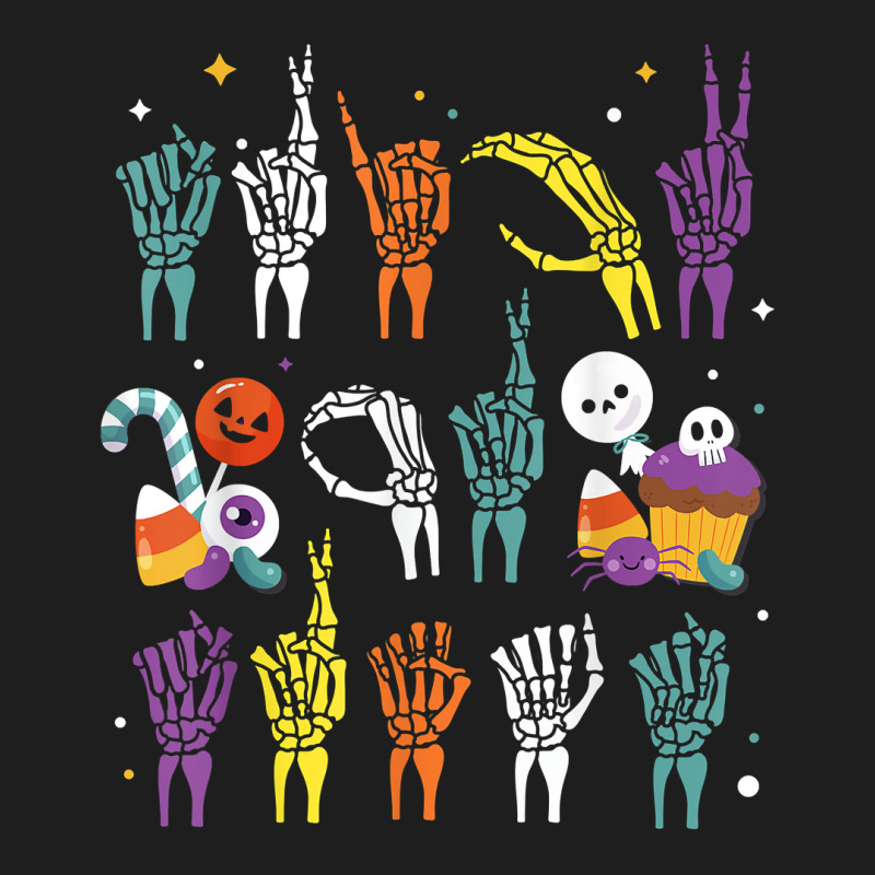 Trick Or Treat Asl Hands American Sign Language Halloween T Shirt Classic T-shirt by relaehopoli | Artistshot