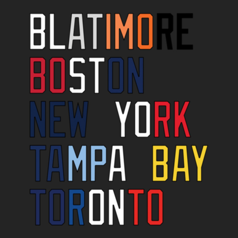 Al East Team Locations And Colors 1 3/4 Sleeve Shirt by PamelaSherrard | Artistshot