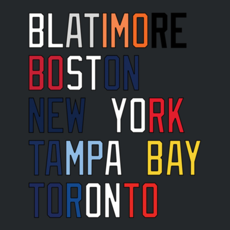 Al East Team Locations And Colors 1 Crewneck Sweatshirt by PamelaSherrard | Artistshot