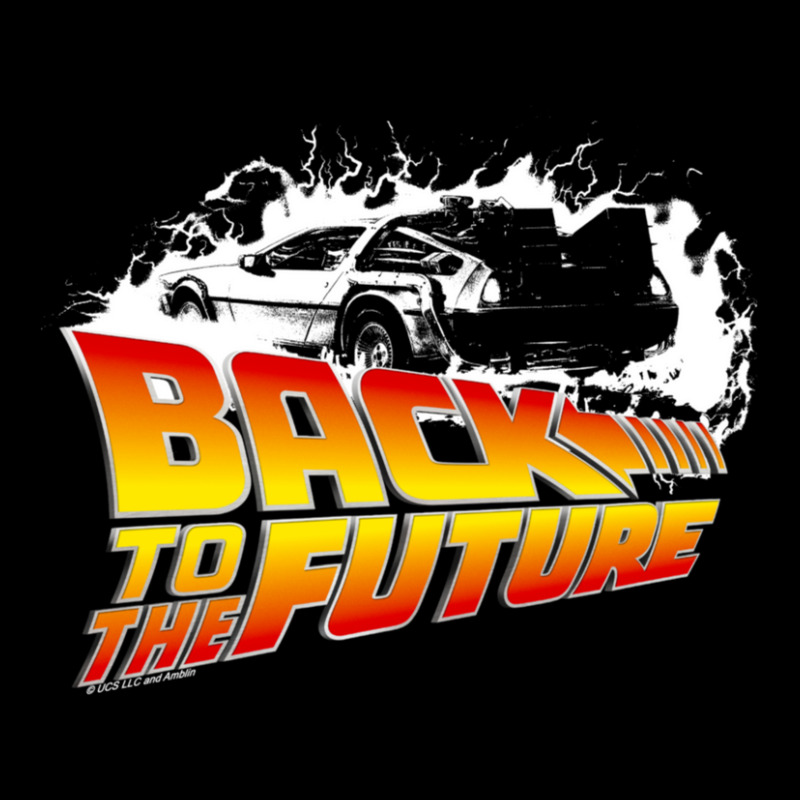 Back To The Future - Delorean White Stencil Fan Art Pocket T-Shirt by StuartRamsey | Artistshot