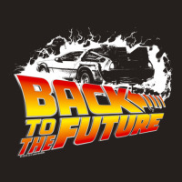 Back To The Future - Delorean White Stencil Fan Art Tank Top | Artistshot