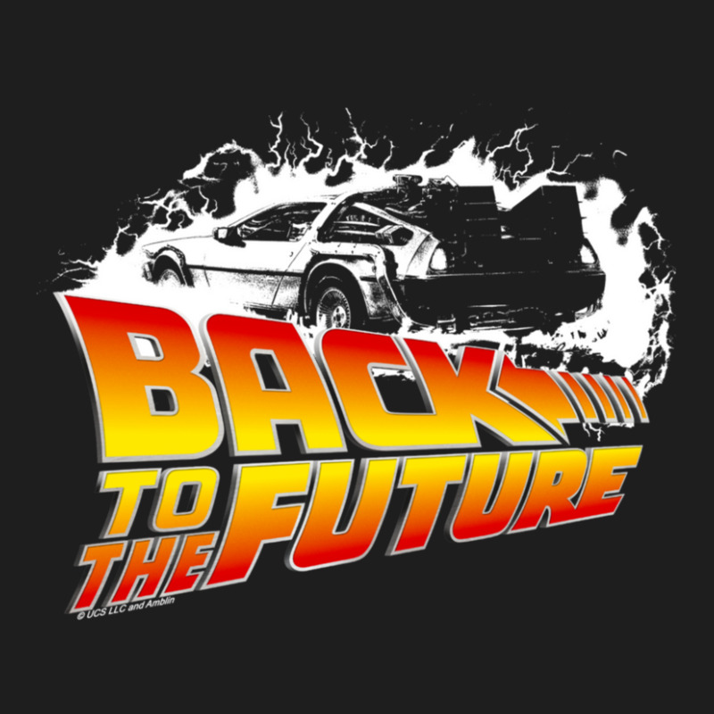 Back To The Future - Delorean White Stencil Fan Art Classic T-shirt by StuartRamsey | Artistshot