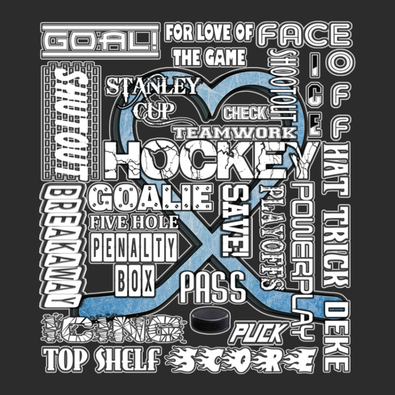 Ice Blue Heart Hockey Words Exclusive T-shirt by cm-arts | Artistshot