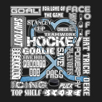 Ice Blue Heart Hockey Words Classic T-shirt | Artistshot