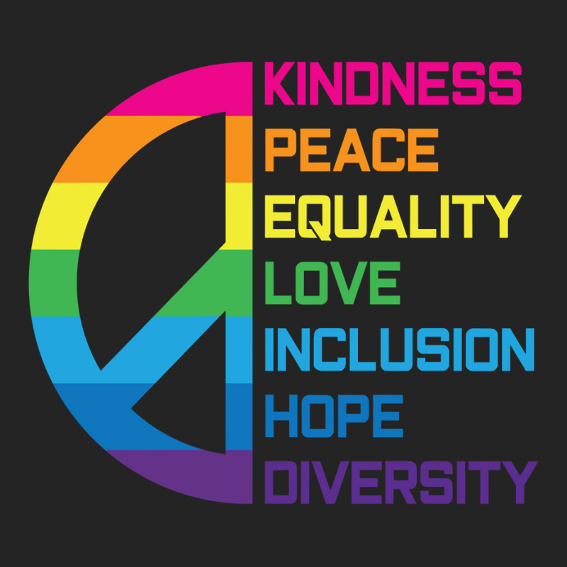 Kindness Peace Equality Love Inclusion Hope Diversity Long Sleeve T Sh 3/4 Sleeve Shirt by pofijinashu | Artistshot