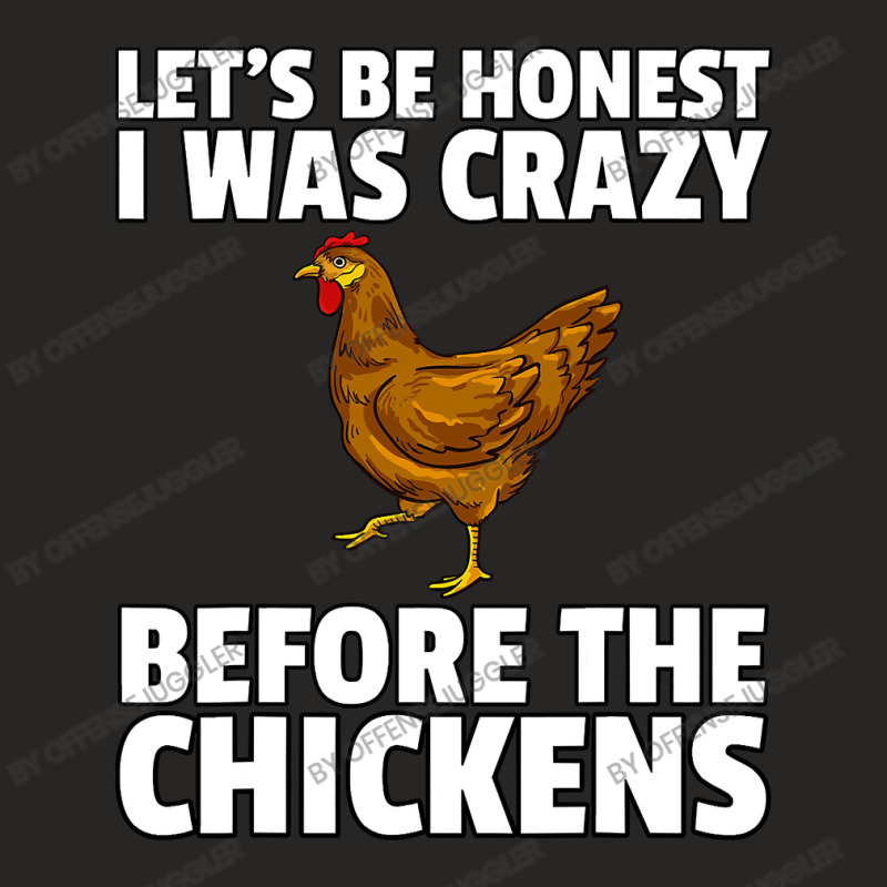 Chicken Cock Crazy Chicken Lady Farmer Funny Hens 196 Hen Chick Ladies Fitted T-Shirt by offensejuggler | Artistshot