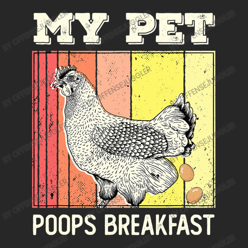 Chicken Cock My Pet Poops Breakfast Retro Eggs Farmer Chicken Lover 22 Men's T-shirt Pajama Set by offensejuggler | Artistshot