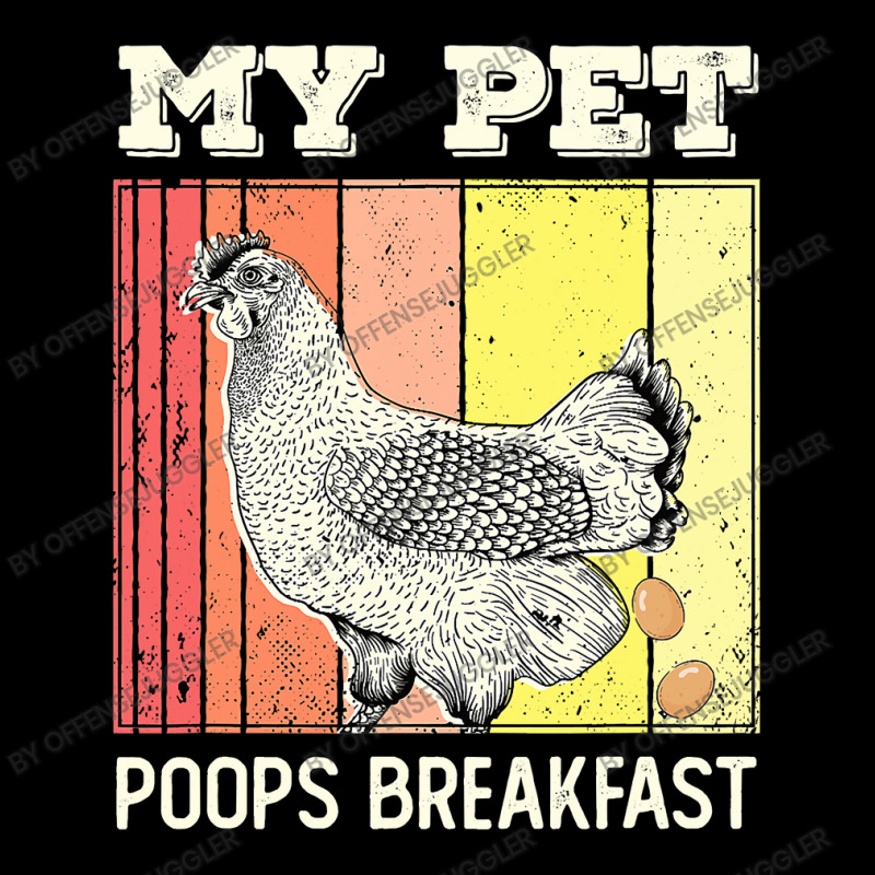 Chicken Cock My Pet Poops Breakfast Retro Eggs Farmer Chicken Lover 22 Men's 3/4 Sleeve Pajama Set by offensejuggler | Artistshot