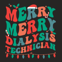 Merry Dialysis Technician Christmas Dialysis Tech Xmas Party Long Slee Ladies Fitted T-shirt | Artistshot