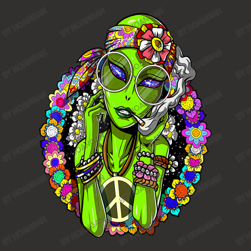 Hippie Alien Smoking Marijuana Weed Cannabis Peace Love Ufo Champion Hoodie | Artistshot